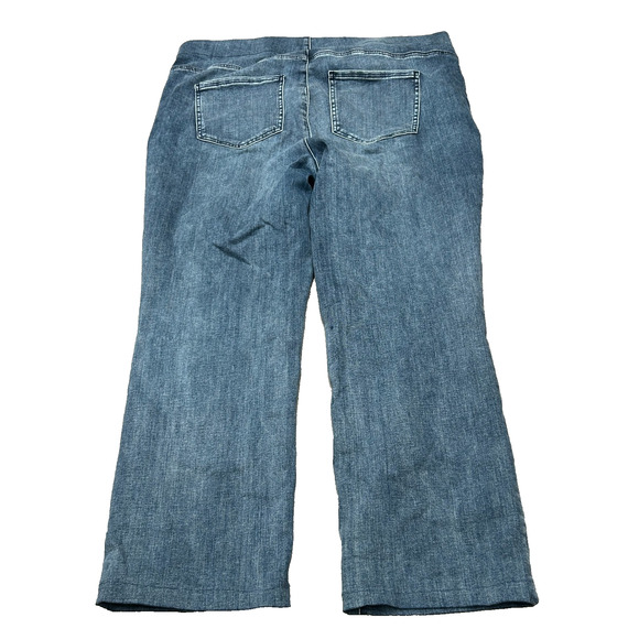 NYDJ Womens Blue Denim Mid Rise Sculpt-Her Pull-On Ankle Straight Jeans Size 1X - Picture 2 of 9